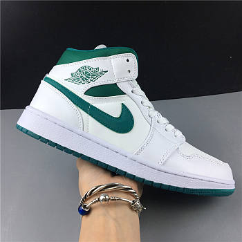 Air Jordan 1 Low White Black Mystic Green 553558-113