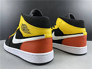 Jordan 1 Mid Black Amarillo Orange 852542-087  - 2