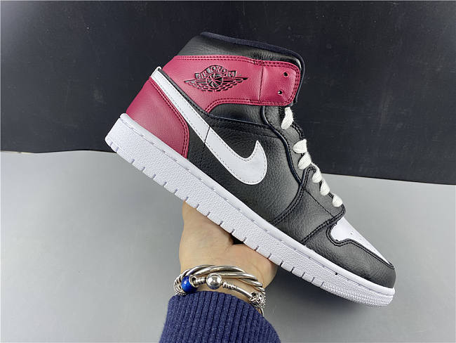 Air Jordan 1 Mid Black Noble Red (W) BQ6472-016 - 1