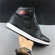 Air Jordan 1 Retro High Black Satin Gym Red 555088-060 - 1