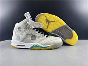 OFF-WHITE x Air Jordan 5 Grey/Green-White CT8480-105 - 6