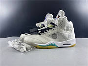 OFF-WHITE x Air Jordan 5 Grey/Green-White CT8480-105 - 4