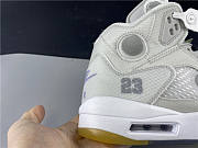 OFF-WHITE x Air Jordan 5 Grey/Green-White CT8480-105 - 3