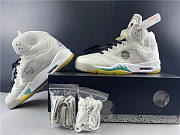 OFF-WHITE x Air Jordan 5 Grey/Green-White CT8480-105 - 2