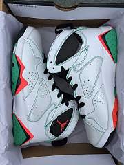 Air Jordan 7 White Black Green Pink Shoes - 3