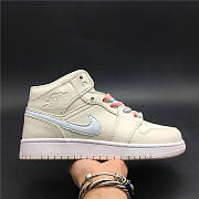 Air Jordan 1 Mid Multi-Color Swoosh Phantom (GS) 555112-035 - 1