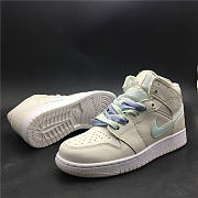 Air Jordan 1 Mid Multi-Color Swoosh Phantom (GS) 555112-035 - 4
