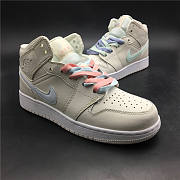 Air Jordan 1 Mid Multi-Color Swoosh Phantom (GS) 555112-035 - 5