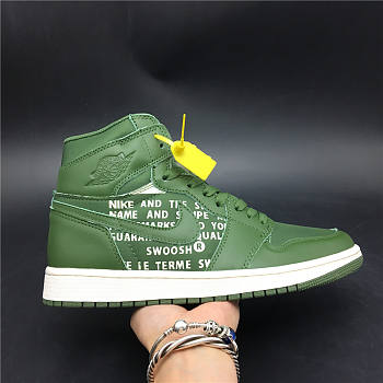Air Jordan 1 High Retro Army Green Toe 555088 300