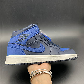 Air Jordan 1 Mid Obsidian Game Royal 554724-412 