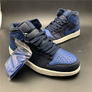 Air Jordan 1 Mid Obsidian Game Royal 554724-412  - 5