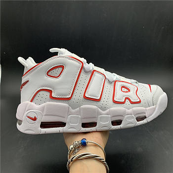 Nike Air More Uptempo White Varsity Red Outline (GS) 415082-108 