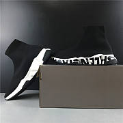 Balenciaga Speed Graffiti Trainers Black White - 3