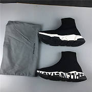 Balenciaga Speed Graffiti Trainers Black White - 4