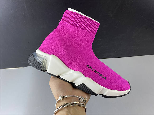 Balenciaga Speed Trainer Clear Sole Fuchsia - 1