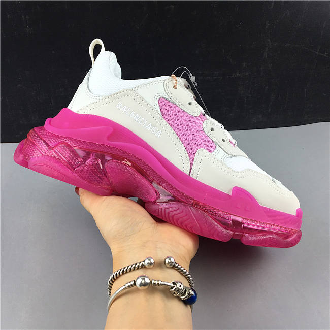 Balenciaga Triple S Clear Sole  White Pink 544351 W09O1 2281 - 1