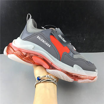Balenciaga Triple S Clear Sole  Grey Red 544351 W09O1 2262