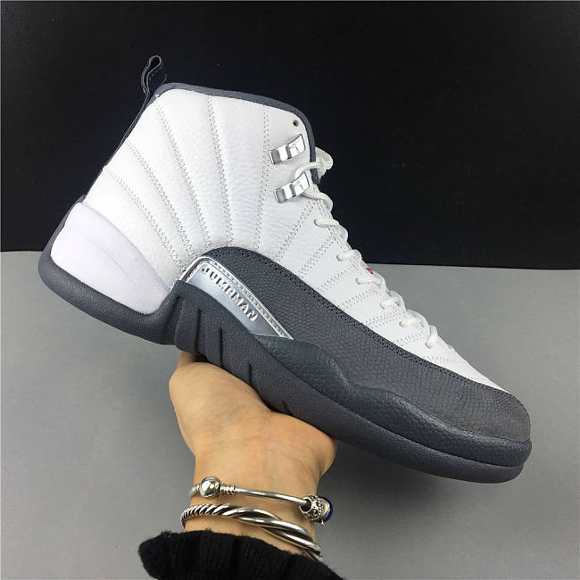 Air Jordan 12 Retro White Dark Grey (GS) 153265-160 - 1