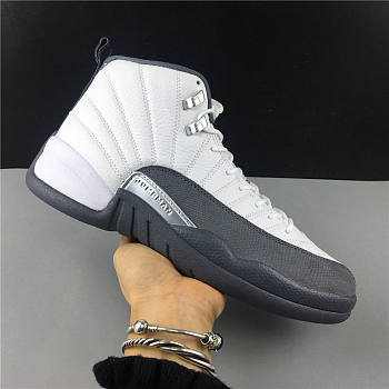 Air Jordan 12 Retro White Dark Grey (GS) 153265-160