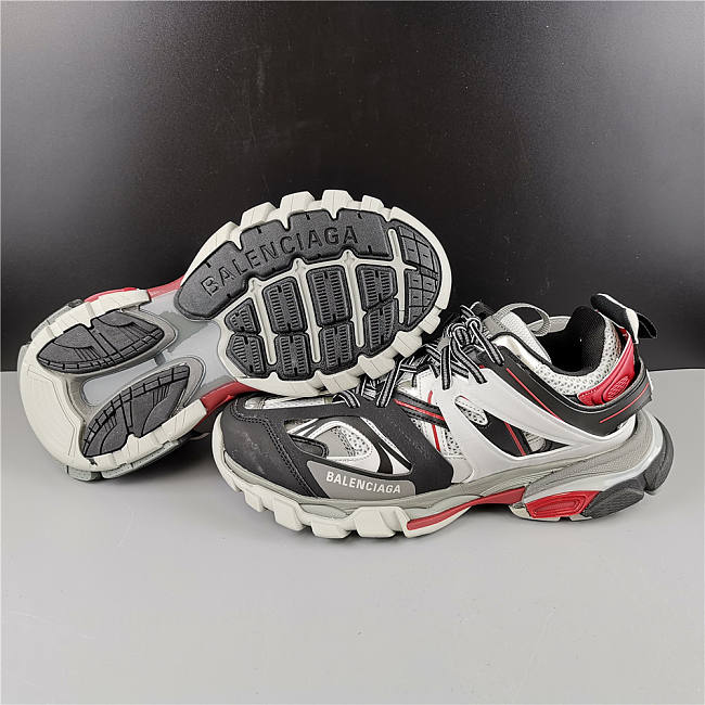 Balenciaga Track Trainers Grey Black Red 542023 W1GB1 4014  - 1