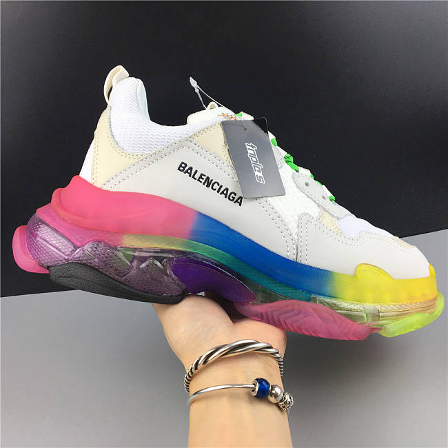 Balenciaga Triple S Rainbow Clear Sole 544351 W09E1 1895 - 1