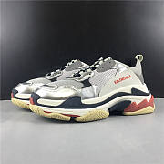 Balenciaga Triple S Sneaker silver/red/black 541624 W06E2 7320 - 4