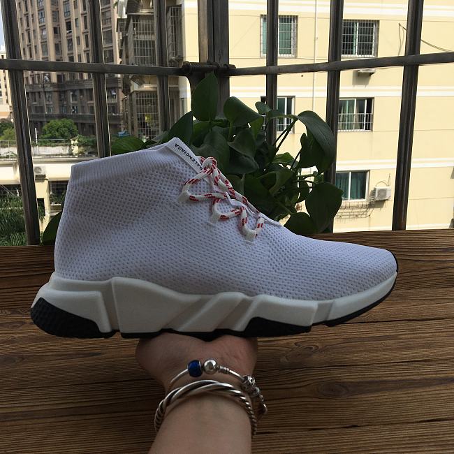 Balenciaga Speed Lace Up White Yellow 506341 W07UO 9000 - 1