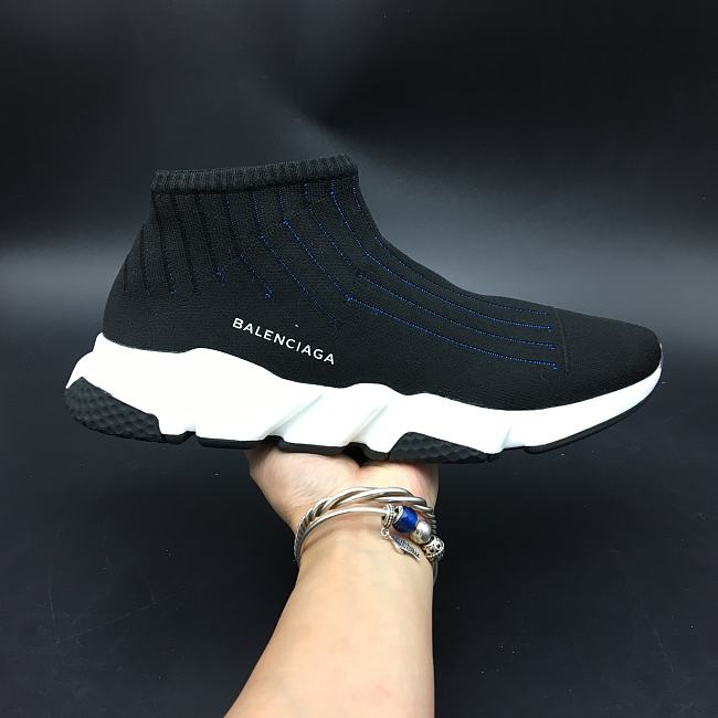 Balenciaga Speed Trainer Black White (2016) 458653-W05G0-1000  - 1