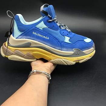 Balenciaga Triple S Dusty Blue/Yellow 483513 W06E2 4704