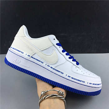 Nike Air Force 1 QS White&Black Racer and Blue CQ0494-100 
