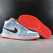 Air Jordan 1 Mid Half Blue Polka Dot Swoosh CU2802-400 - 1
