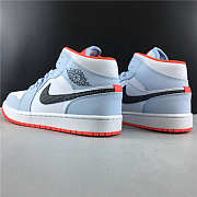 Air Jordan 1 Mid Half Blue Polka Dot Swoosh CU2802-400 - 2