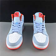 Air Jordan 1 Mid Half Blue Polka Dot Swoosh CU2802-400 - 4