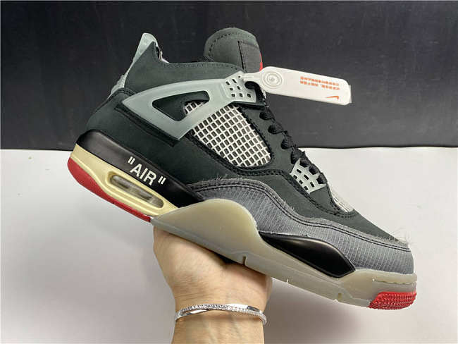 Air Jordan 4 Off White Retro SP Sail Bred CV9388 001 - 1