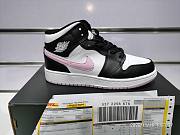 Air Jordan 1 Mid White Black Light Arctic Pink 555112-103 - 3