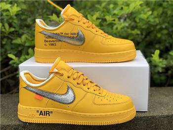 Nike Air Force 1 Low OFF-WHITE University Gold Metallic Silver DD1876-700