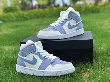 Air Jordan 1 Mid Mixed Textures Blue DA4666-100