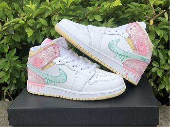 Air Jordan 1 Mid Paint Drip DD1666-100