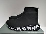 Balenciaga Speed Graffiti Trainers Black 605972W05GE1006  - 1