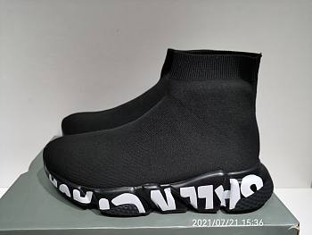 Balenciaga Speed Graffiti Trainers Black 605972W05GE1006 