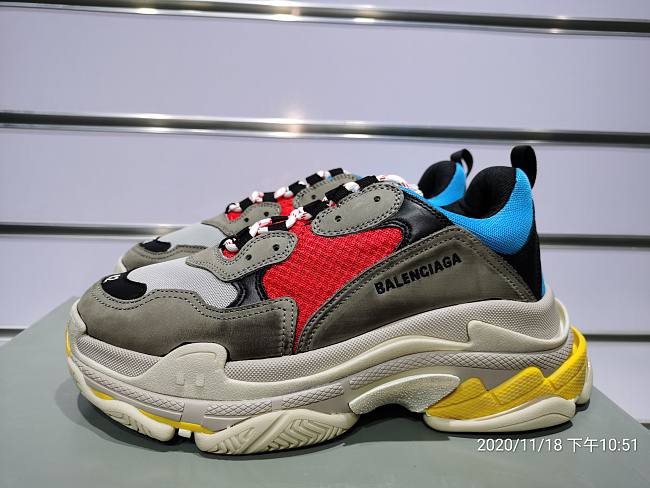 Balenciaga Triple S Blue Red 483513 W06E3 4365  - 1