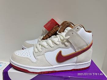 Nike SB Dunk High Sail Bright Crimson CV9499-100