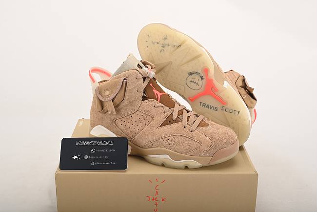 Air Jordan 6 Retro Travis Scott British Khaki DH0690-200 - 1