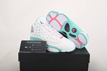 Air Jordan 13 Retro White Soar Green Pink (GS) 439358-100