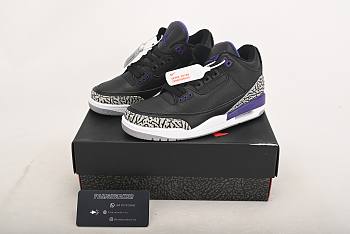 Air Jordan 3 Retro Black Court Purple CT8532-050