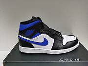 Air Jordan 1 Mid White Black Royal 554724-140 - 3