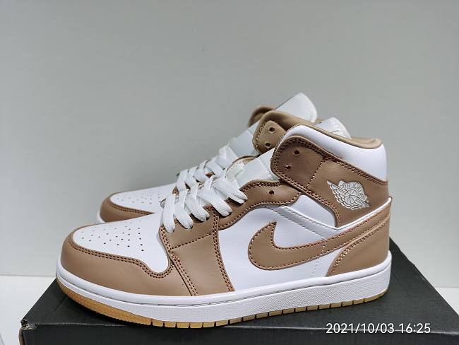 Air Jordan 1 Mid Tan Gum 554724 271 Onlyifyru 5844