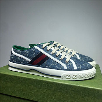 Gucci Tennis 1977 Low GG Navy Blue 627838 HVK70 9765