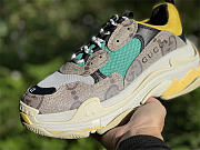 Gucci x Balenciaga The Hacker Project Triple S Beige Green Yellow 681067UMO20 976 - 5
