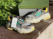 Gucci x Balenciaga The Hacker Project Triple S Beige Green Yellow 681067UMO20 976 - 2